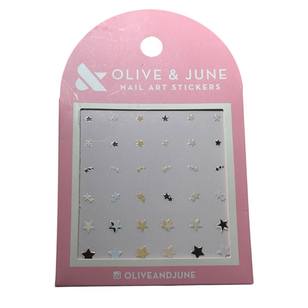 Olive & June Nail Art Stickers–Metallic Star Designs, Self‑Adhesive, Nail‎ Art